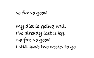 so far so good