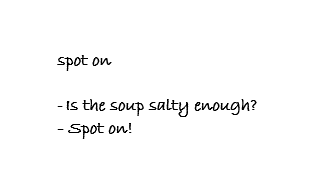 spot on examples