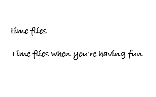 time flies examples